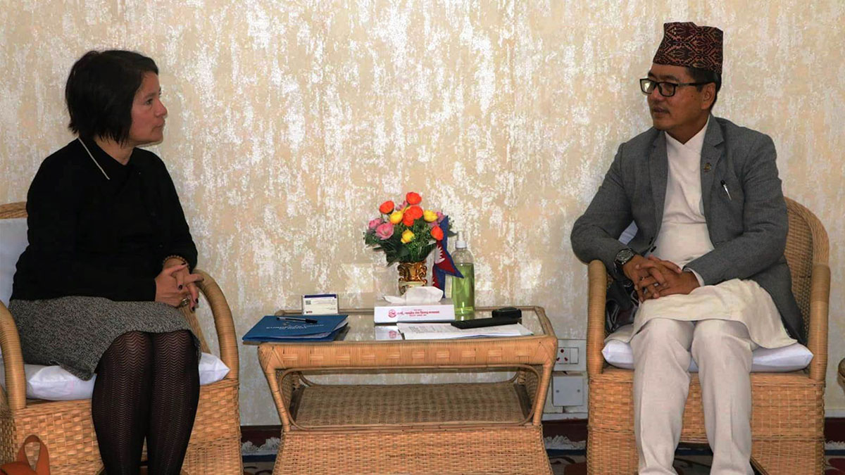 उपप्रधानमन्त्री लिङ्देन र युरोपेली युनियनका राजदूत डिप्रेजबीच शिष्टाचार भेट
